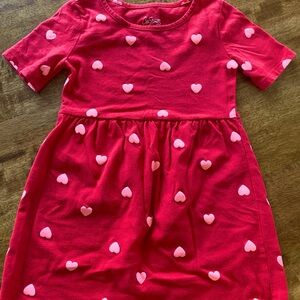 City Streets Girls Red & Pink Heart Valentine’s Dress XS 6/6X